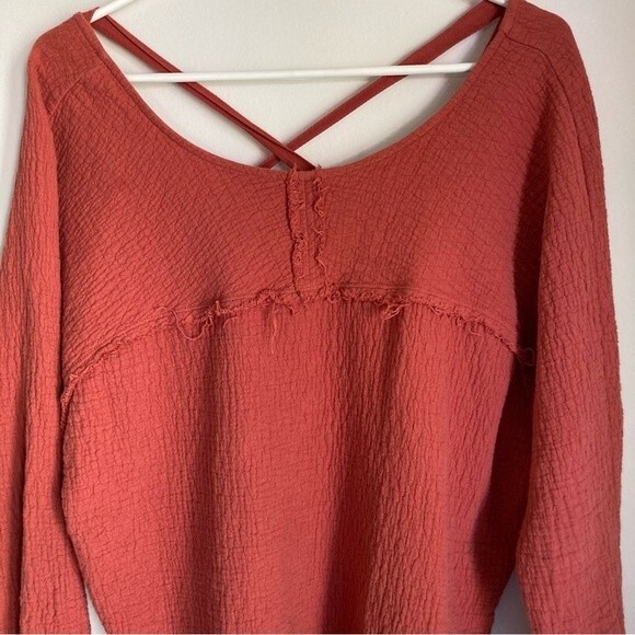 Saturday Sunday Women’s Anthropologie Aurelia Long Sleeve Criss Cross Top Size M - Picture 3 of 9